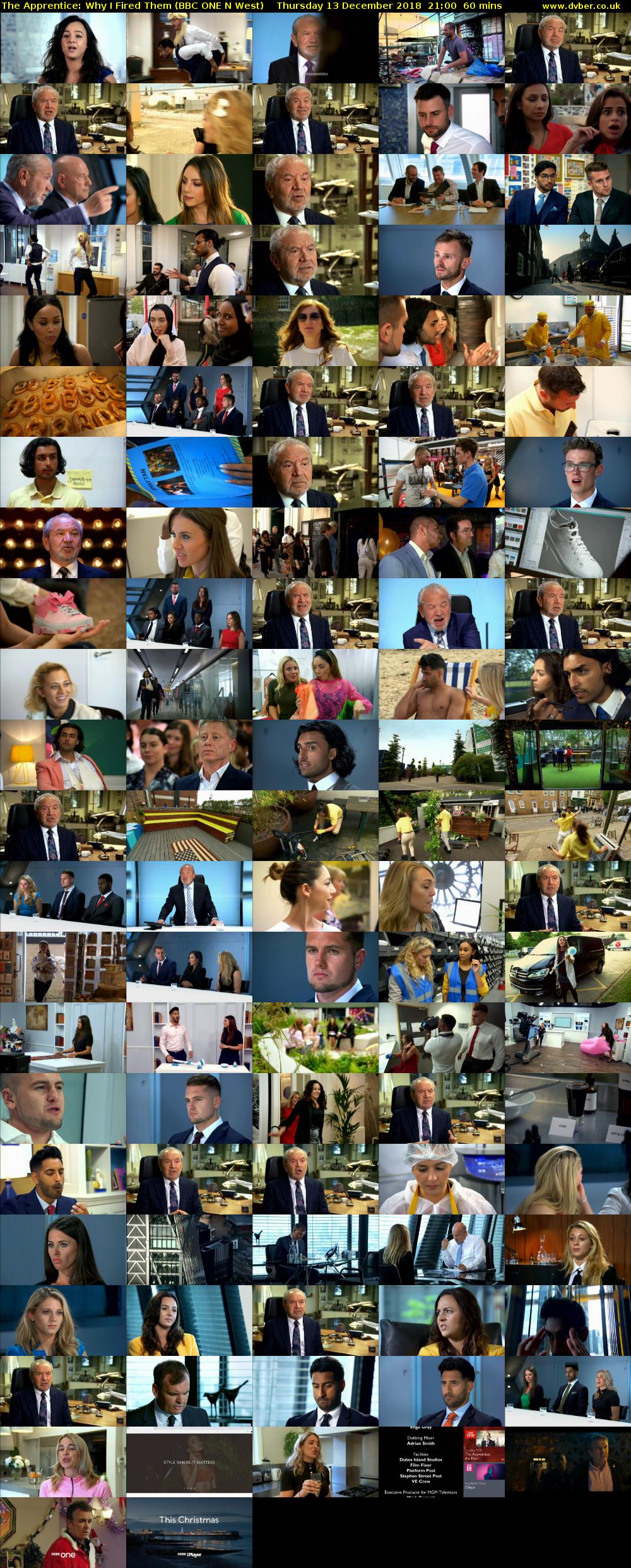 The Apprentice: Why I Fired Them (BBC ONE N West) Thursday 13 December 2018 21:00 - 22:00