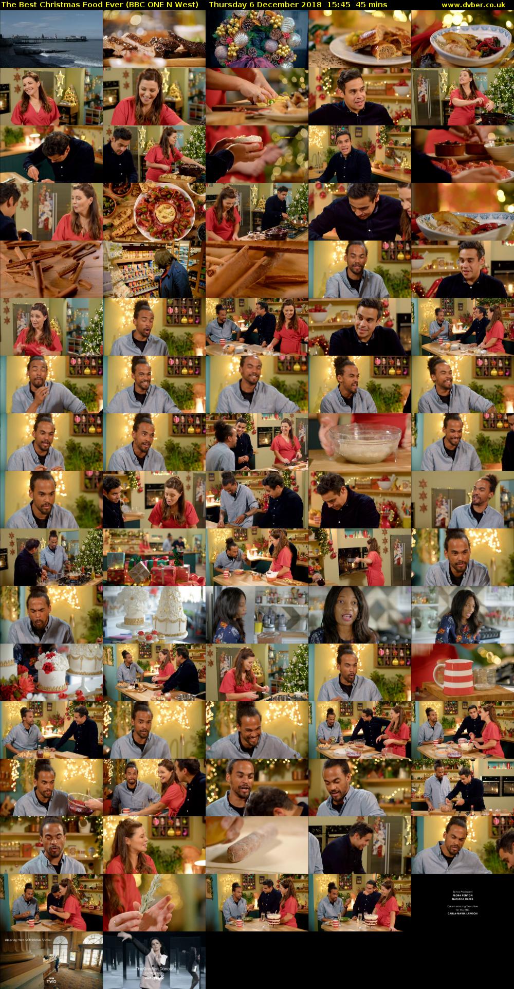 The Best Christmas Food Ever (BBC ONE N West) Thursday 6 December 2018 15:45 - 16:30