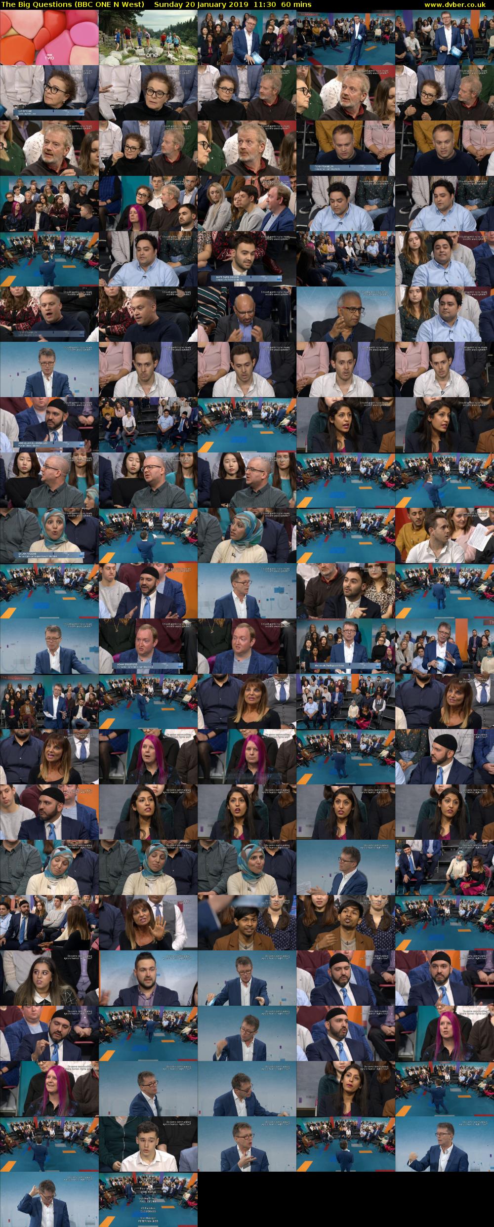 The Big Questions (BBC ONE N West) Sunday 20 January 2019 11:30 - 12:30