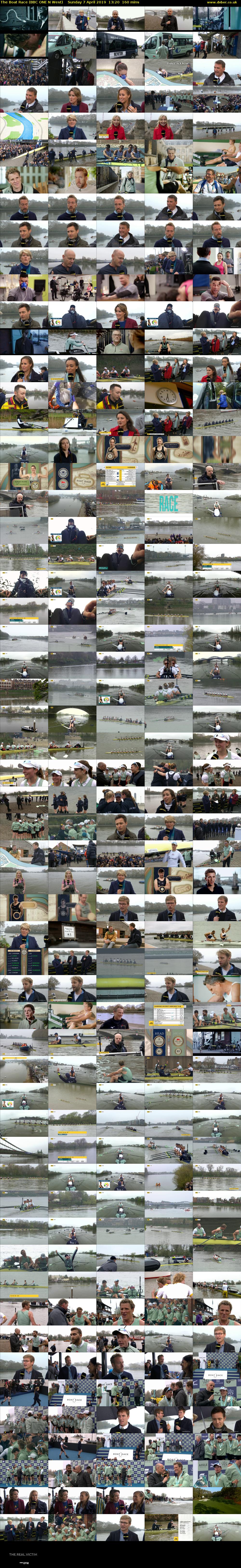 The Boat Race (BBC ONE N West) Sunday 7 April 2019 13:20 - 16:00