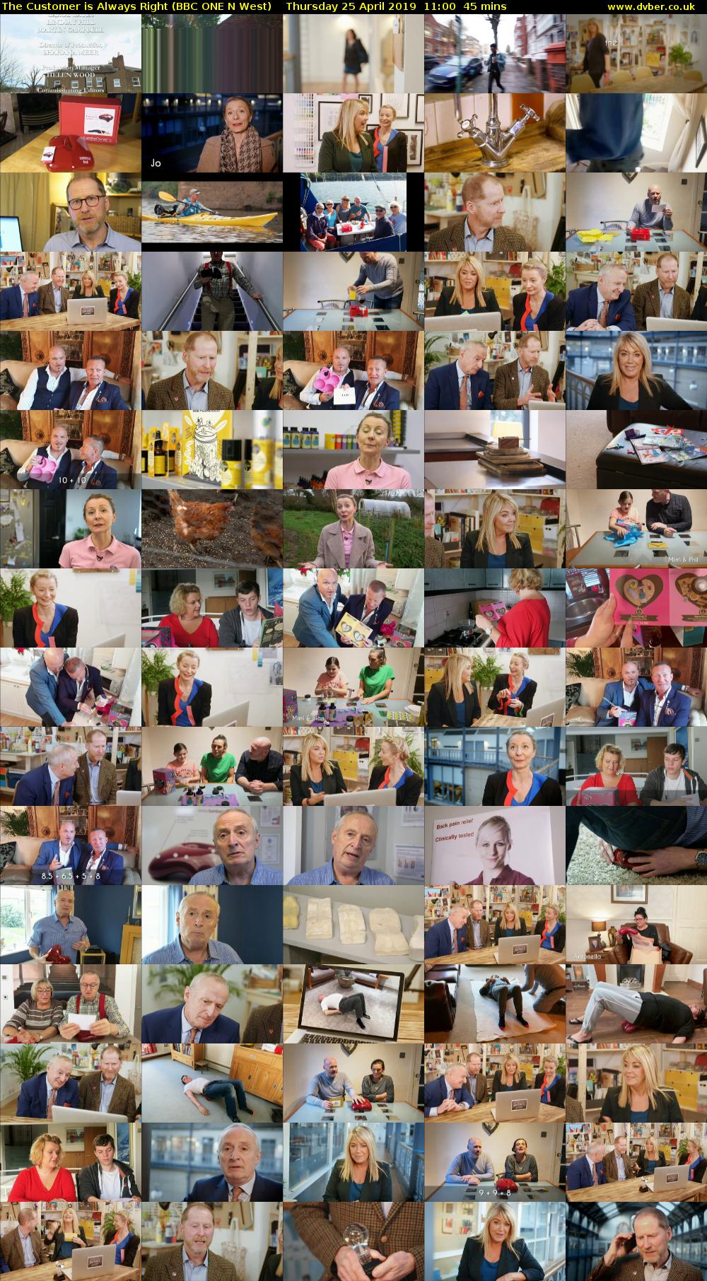 The Customer Is Always Right (BBC ONE N West) Thursday 25 April 2019 11:00 - 11:45