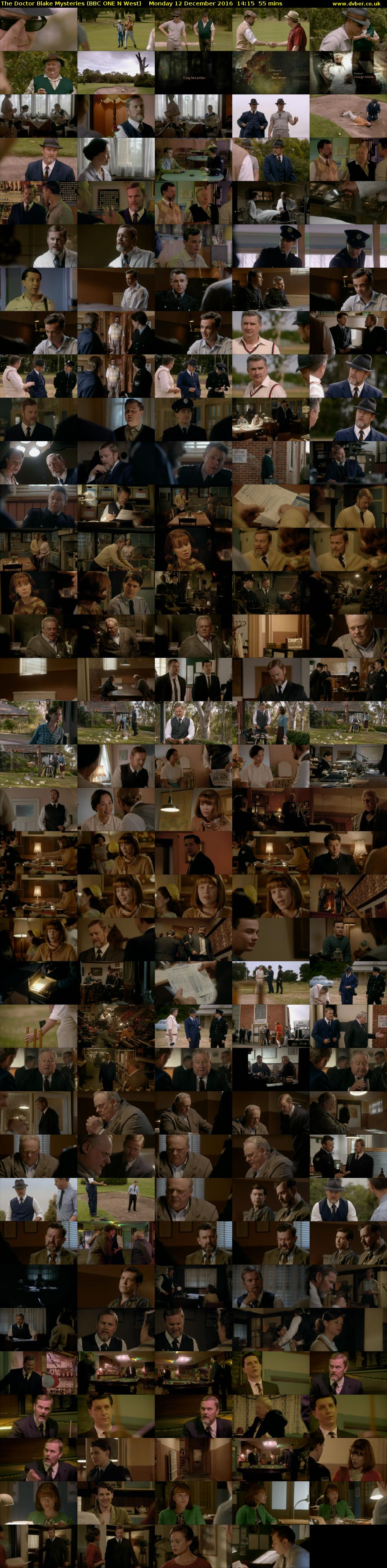 The Doctor Blake Mysteries (BBC ONE N West) Monday 12 December 2016 14:15 - 15:10