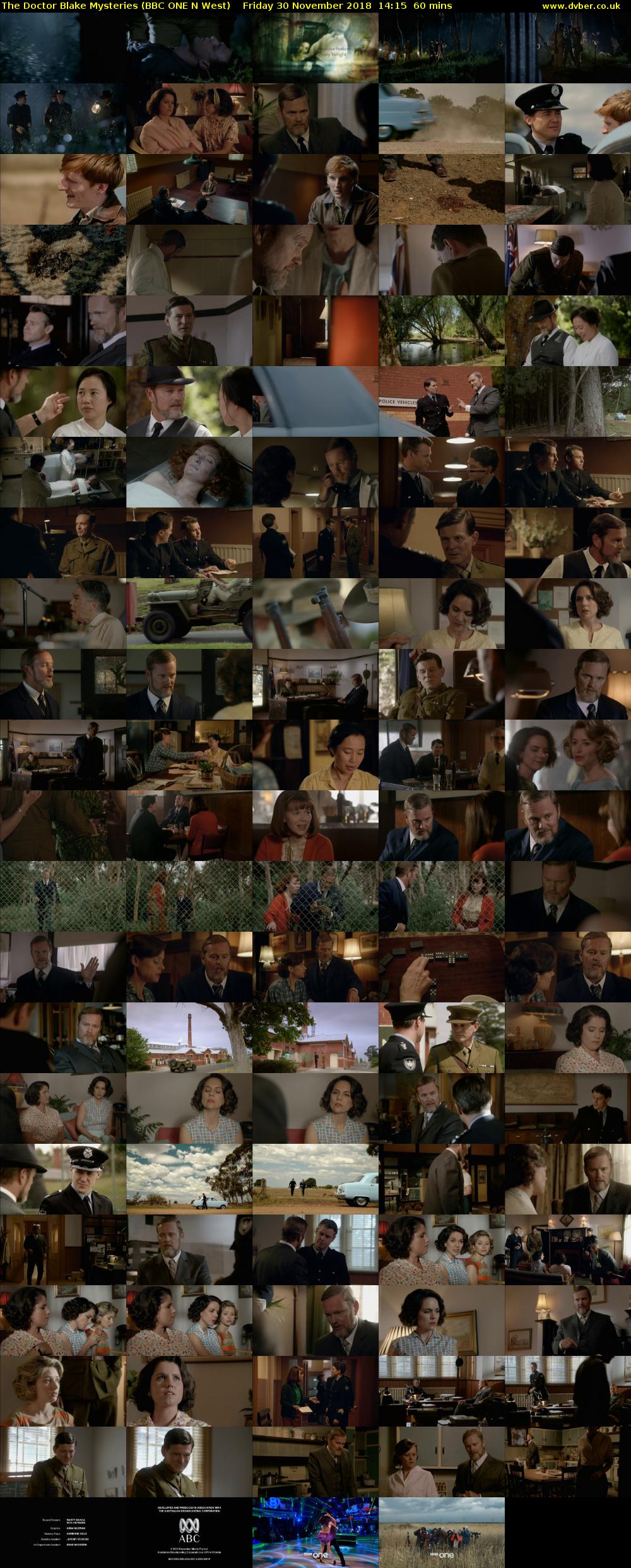 The Doctor Blake Mysteries (BBC ONE N West) Friday 30 November 2018 14:15 - 15:15