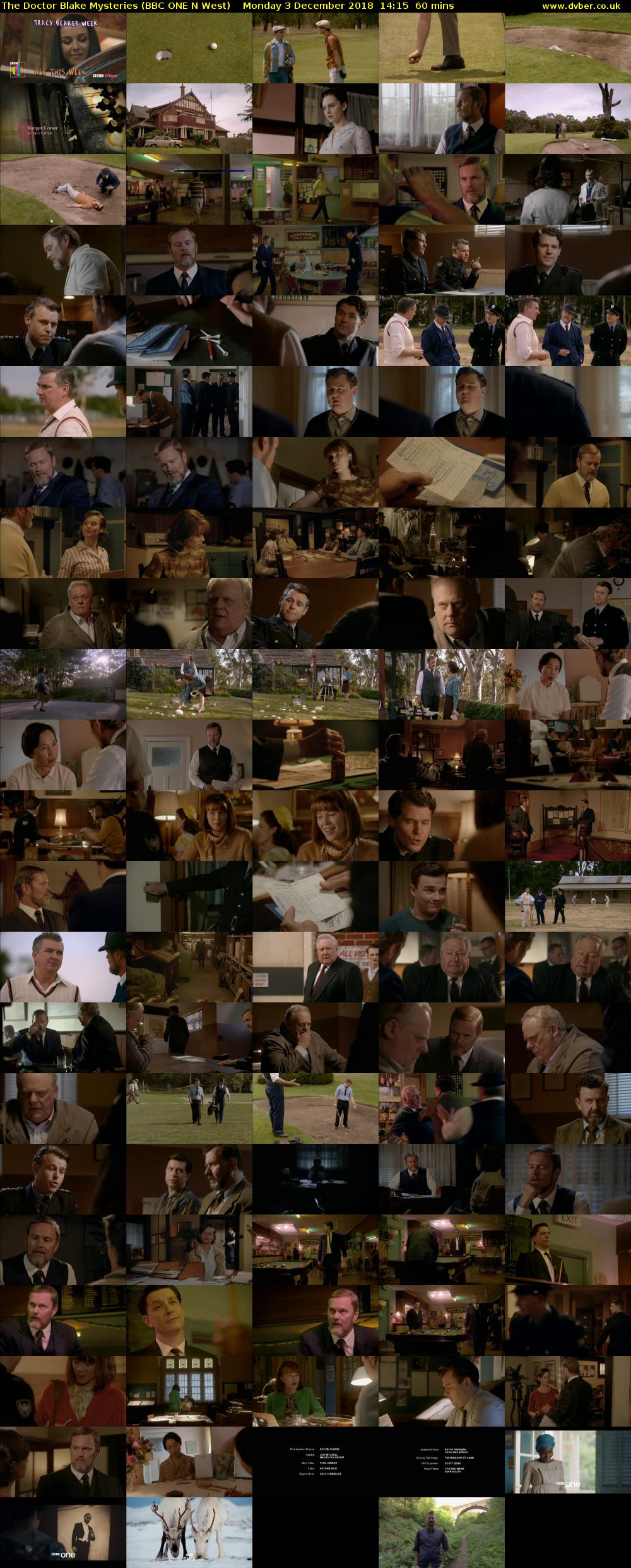 The Doctor Blake Mysteries (BBC ONE N West) Monday 3 December 2018 14:15 - 15:15