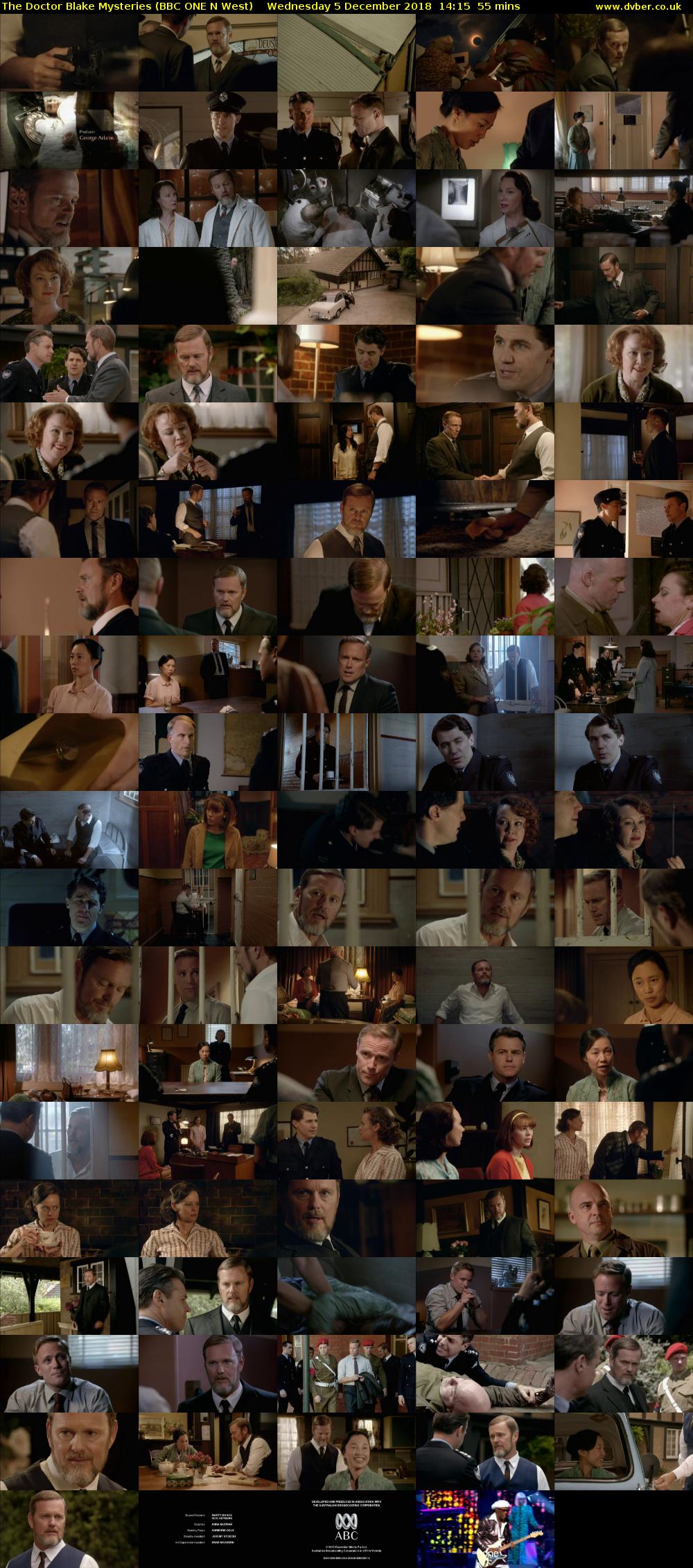 The Doctor Blake Mysteries (BBC ONE N West) Wednesday 5 December 2018 14:15 - 15:10