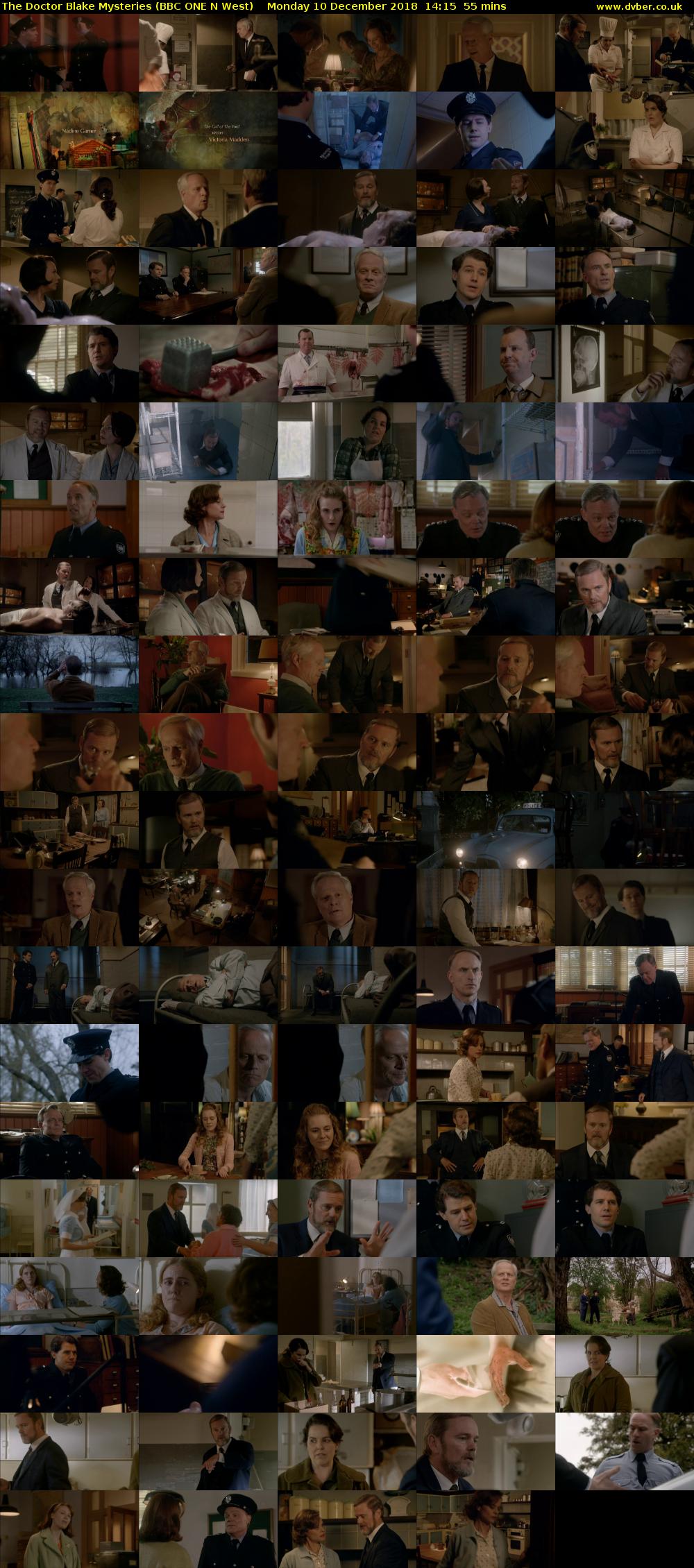 The Doctor Blake Mysteries (BBC ONE N West) Monday 10 December 2018 14:15 - 15:10