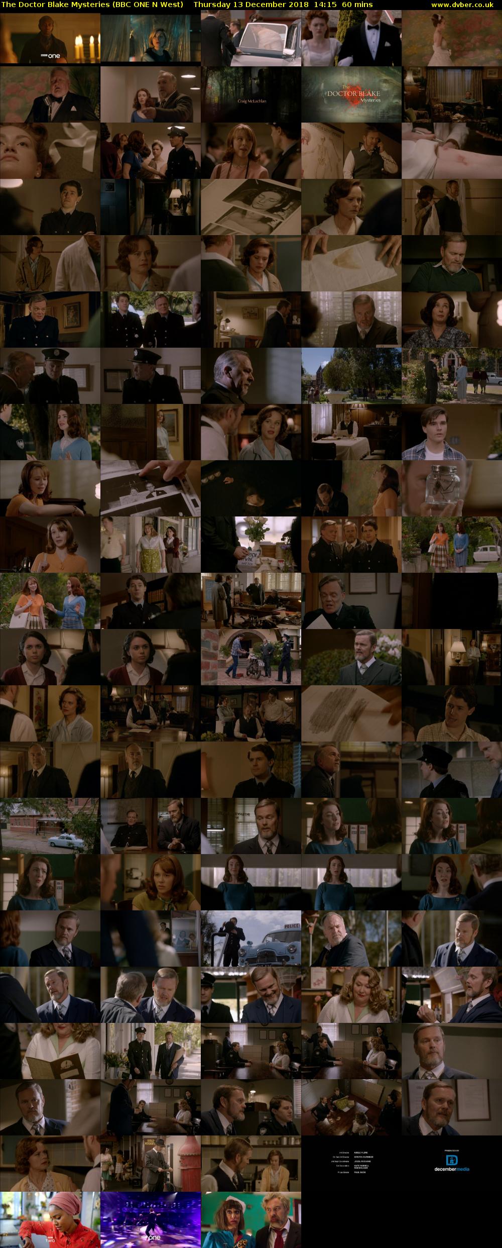 The Doctor Blake Mysteries (BBC ONE N West) Thursday 13 December 2018 14:15 - 15:15