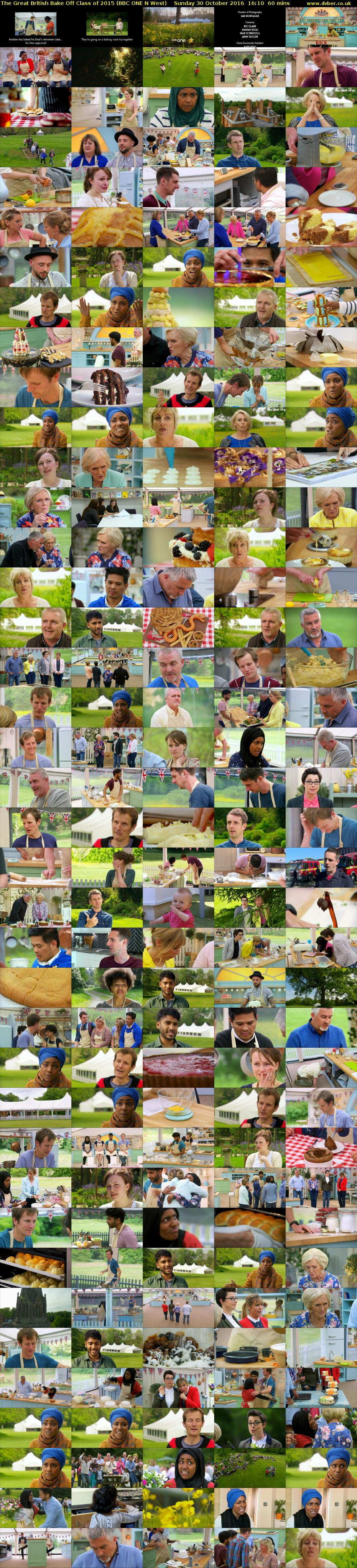 The Great British Bake Off Class of 2015 (BBC ONE N West) Sunday 30 October 2016 16:10 - 17:10