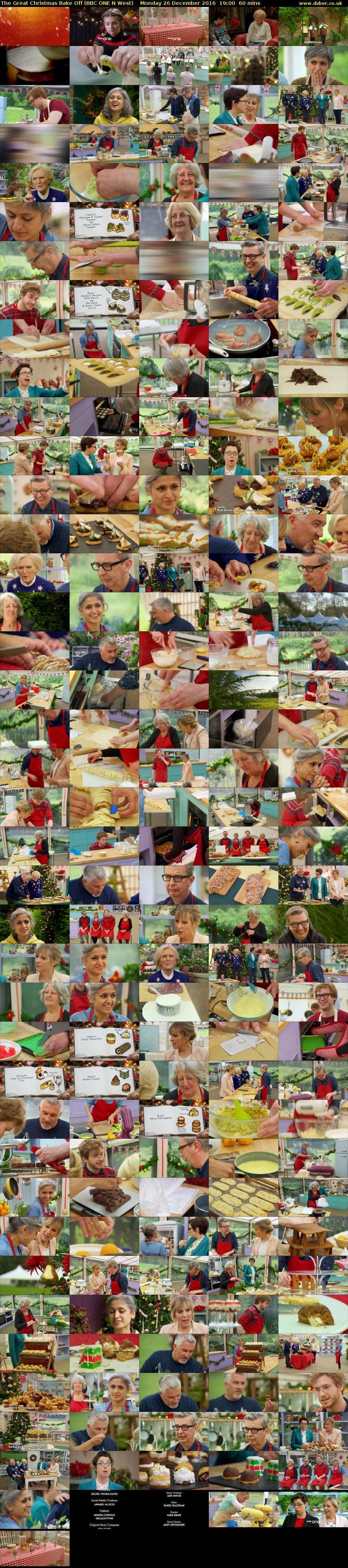The Great Christmas Bake Off (BBC ONE N West) Monday 26 December 2016 19:00 - 20:00