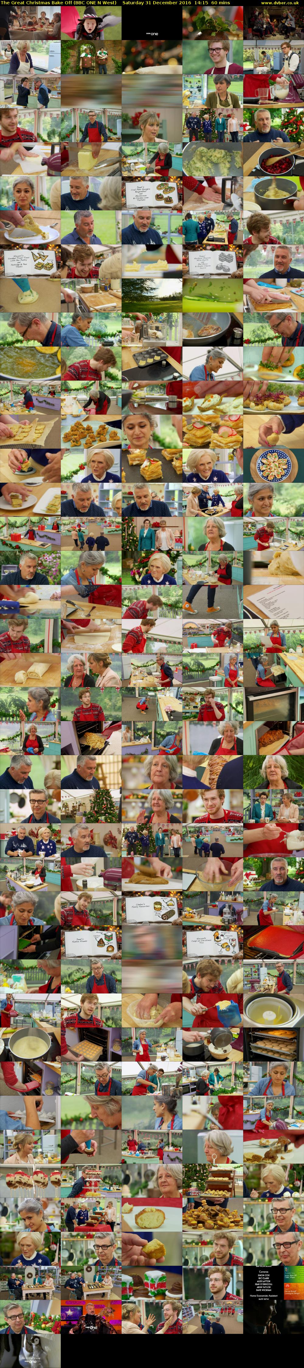 The Great Christmas Bake Off (BBC ONE N West) Saturday 31 December 2016 14:15 - 15:15