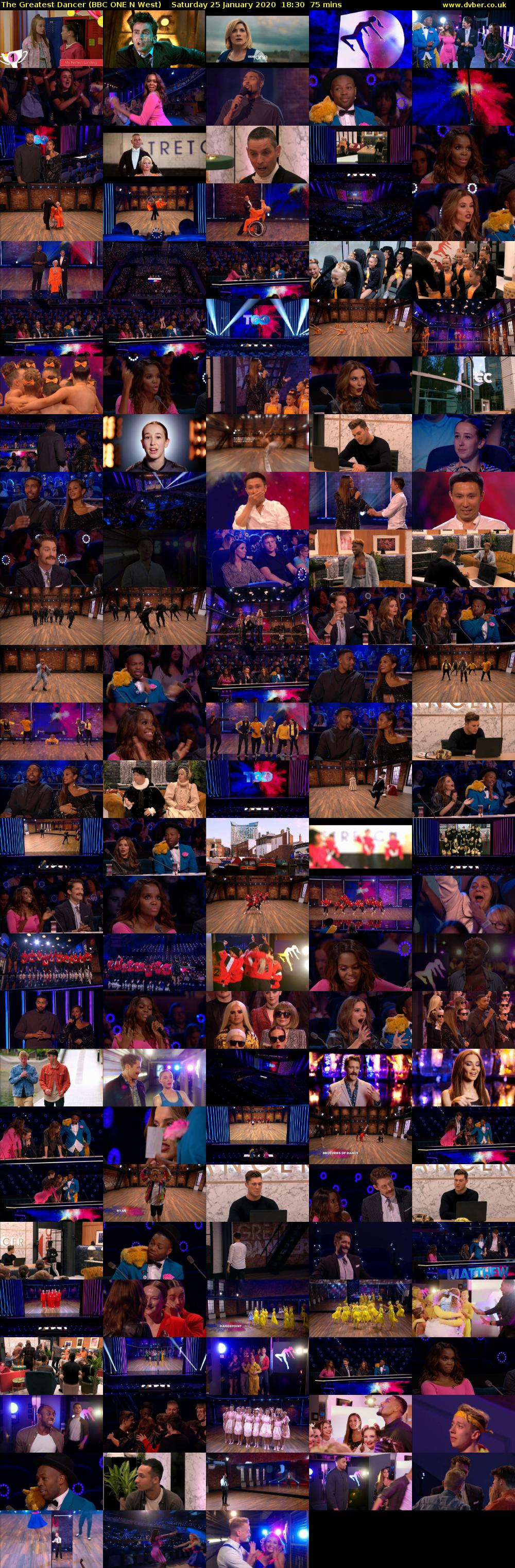 The Greatest Dancer (BBC ONE N West) Saturday 25 January 2020 18:30 - 19:45