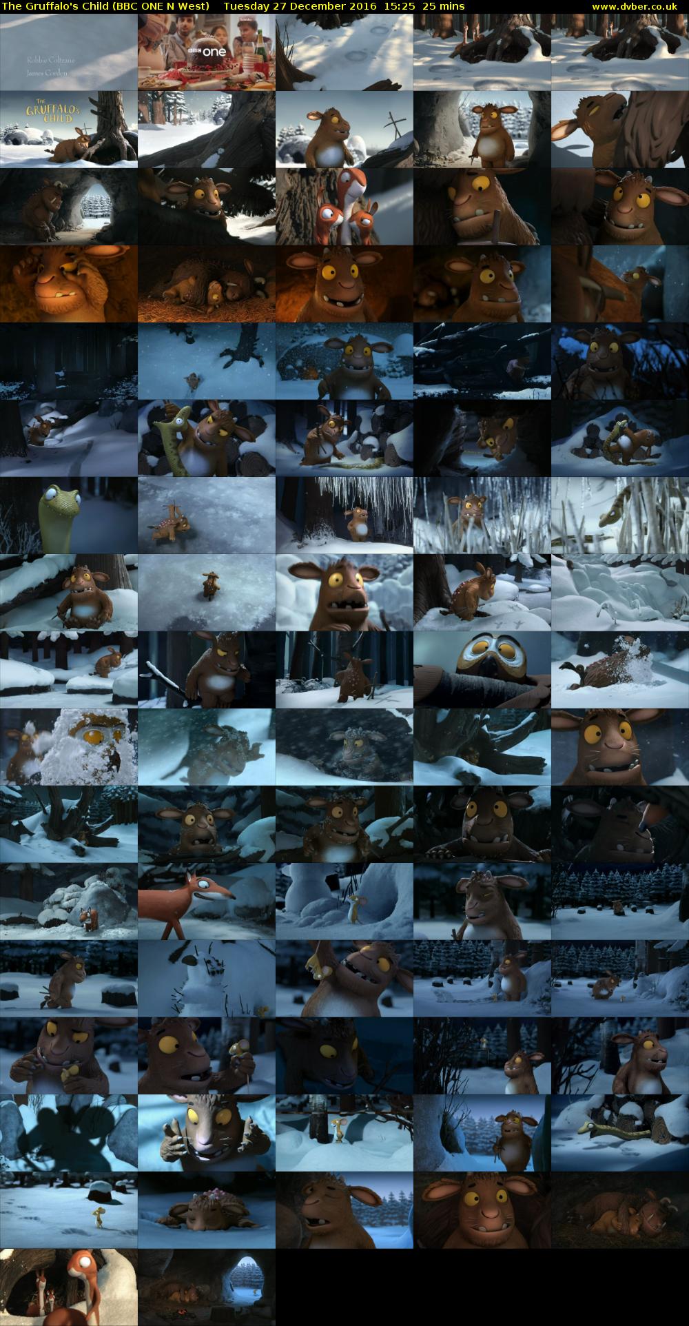 The Gruffalo's Child (BBC ONE N West) Tuesday 27 December 2016 15:25 - 15:50