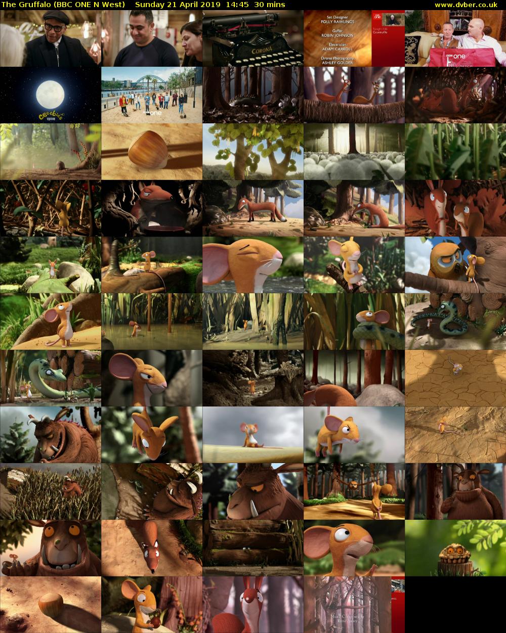 The Gruffalo (BBC ONE N West) Sunday 21 April 2019 14:45 - 15:15