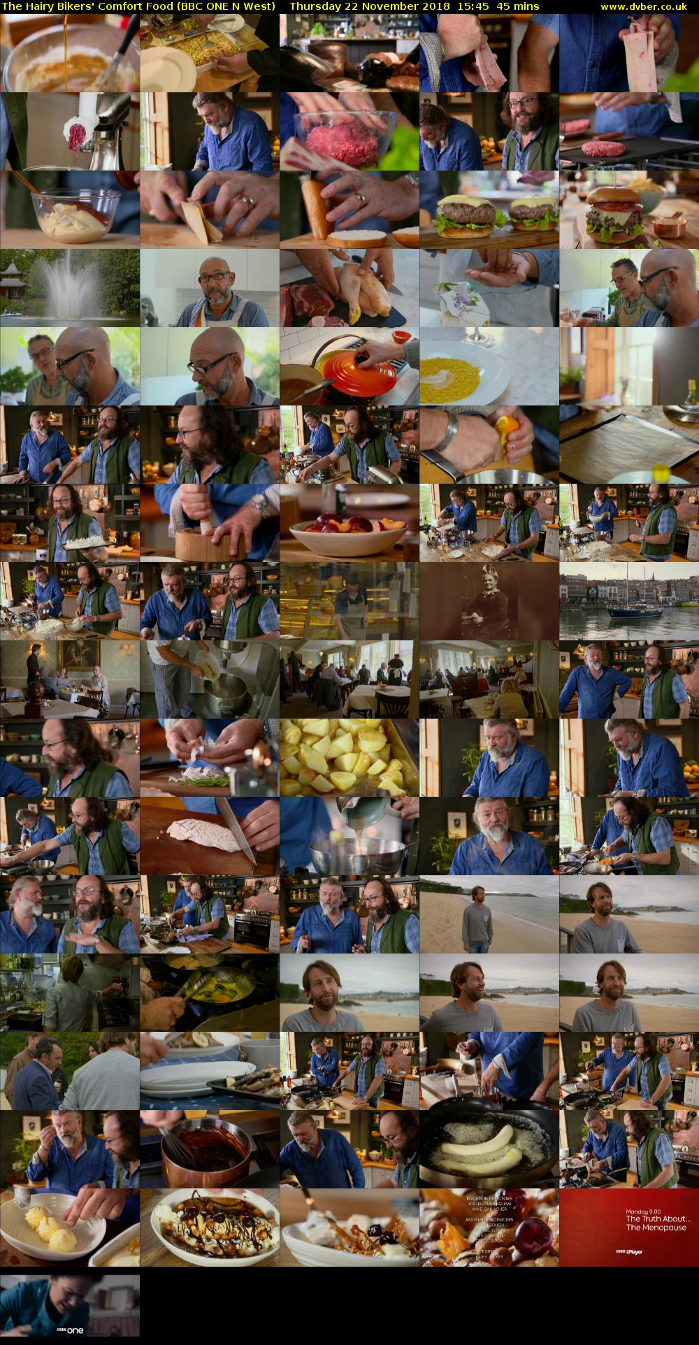 The Hairy Bikers' Comfort Food (BBC ONE N West) Thursday 22 November 2018 15:45 - 16:30