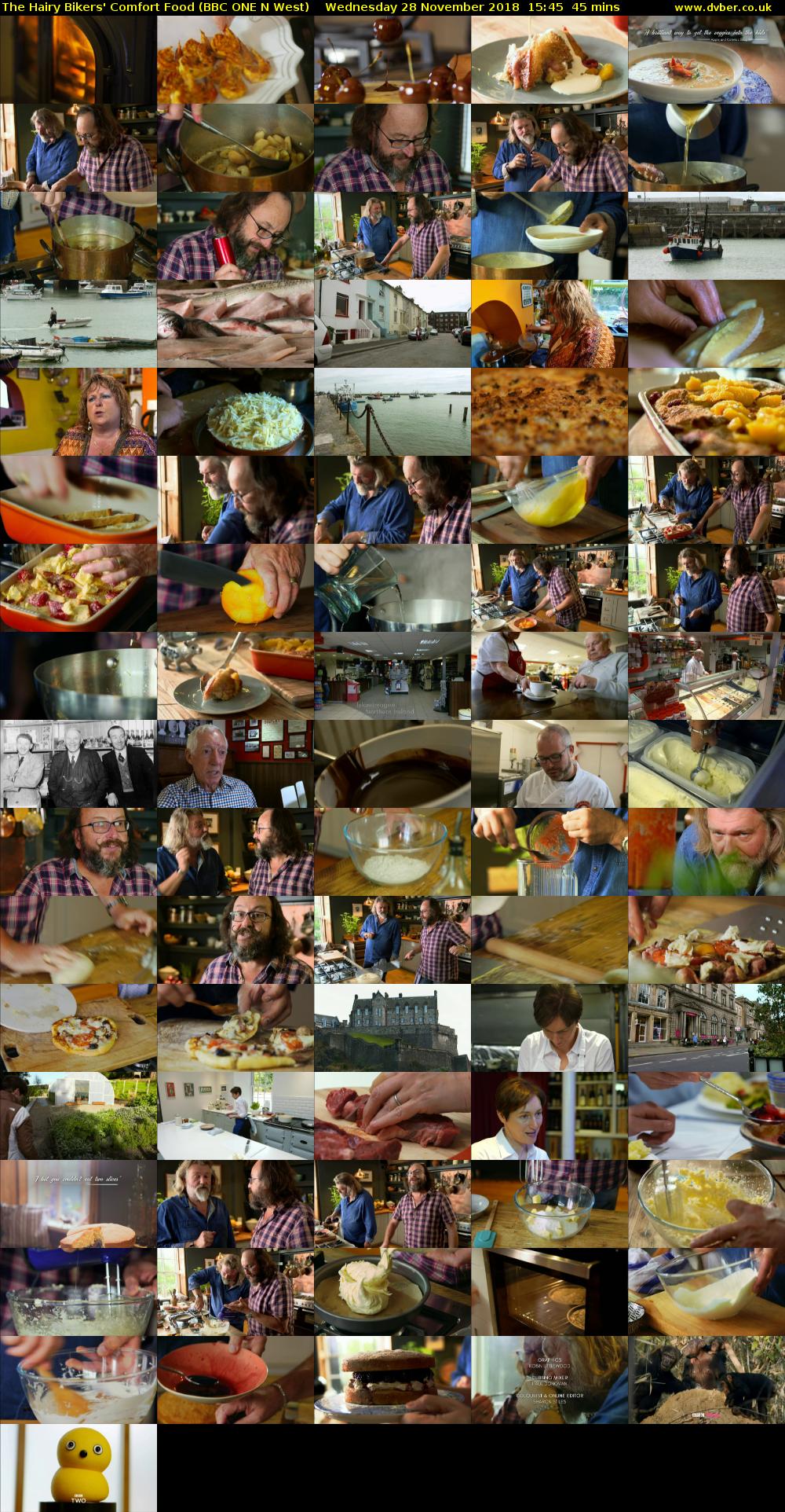 The Hairy Bikers' Comfort Food (BBC ONE N West) Wednesday 28 November 2018 15:45 - 16:30