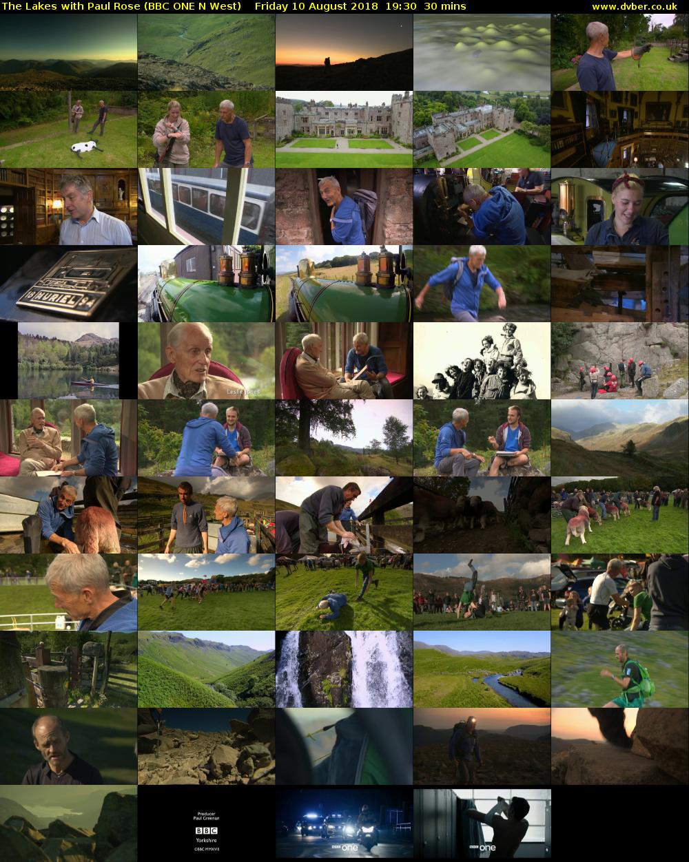 The Lakes with Paul Rose (BBC ONE N West) Friday 10 August 2018 19:30 - 20:00