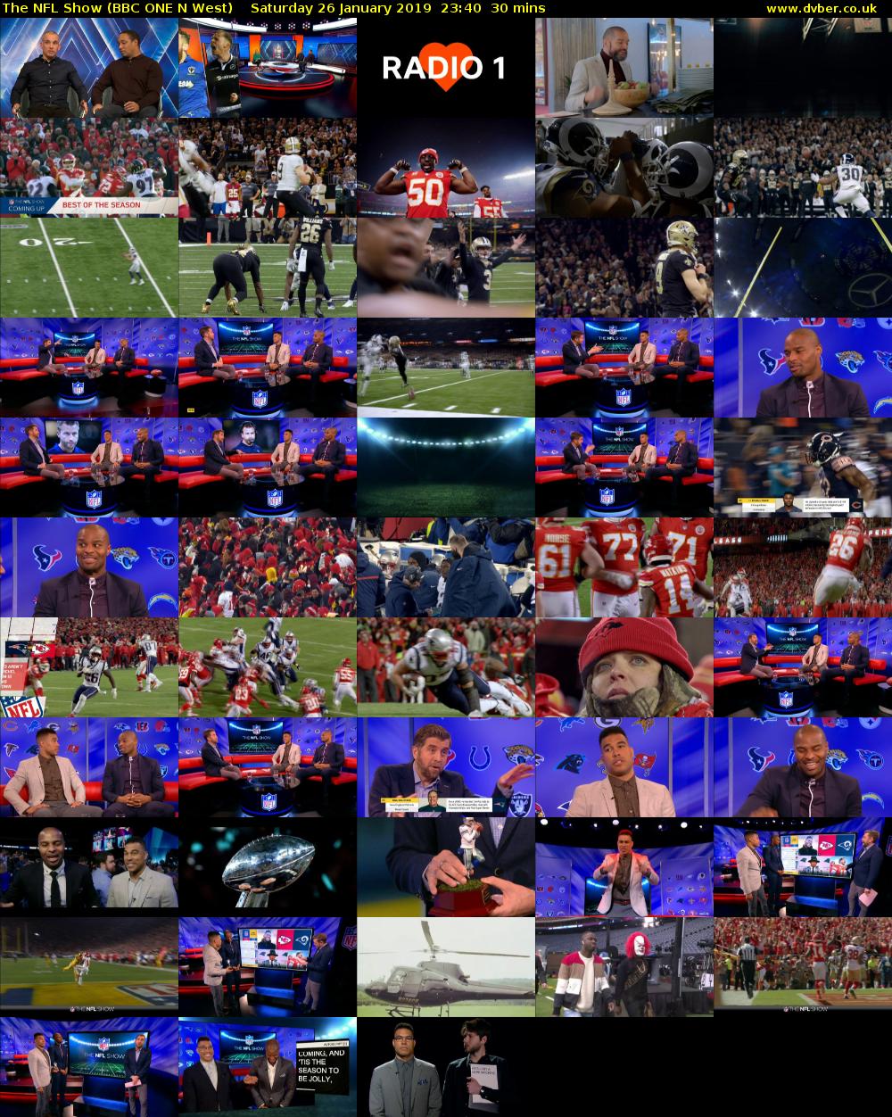 The NFL Show (BBC ONE N West) Saturday 26 January 2019 23:40 - 00:10