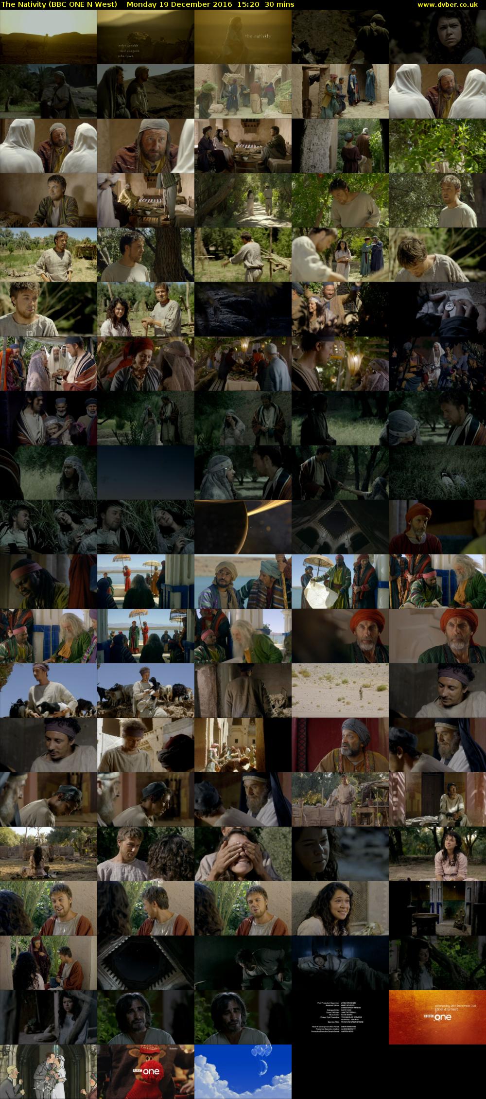The Nativity (BBC ONE N West) Monday 19 December 2016 15:20 - 15:50