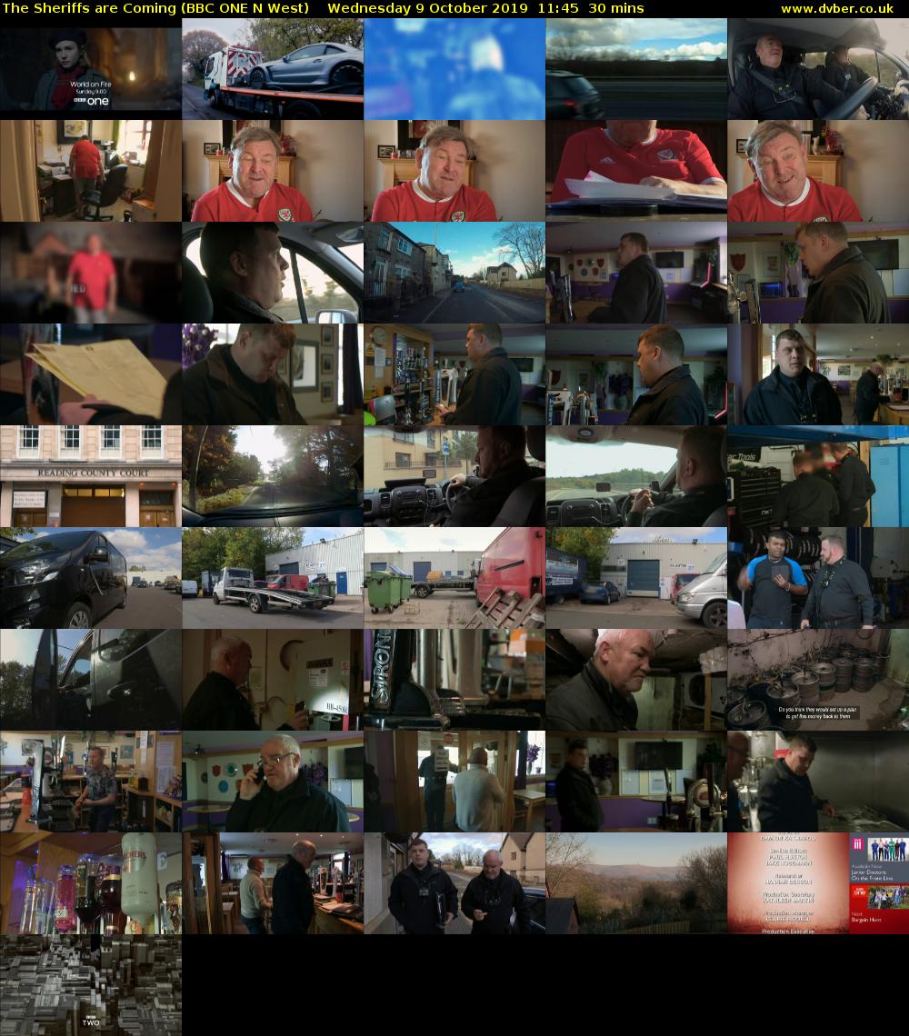 The Sheriffs Are Coming (BBC ONE N West) Wednesday 9 October 2019 11:45 - 12:15