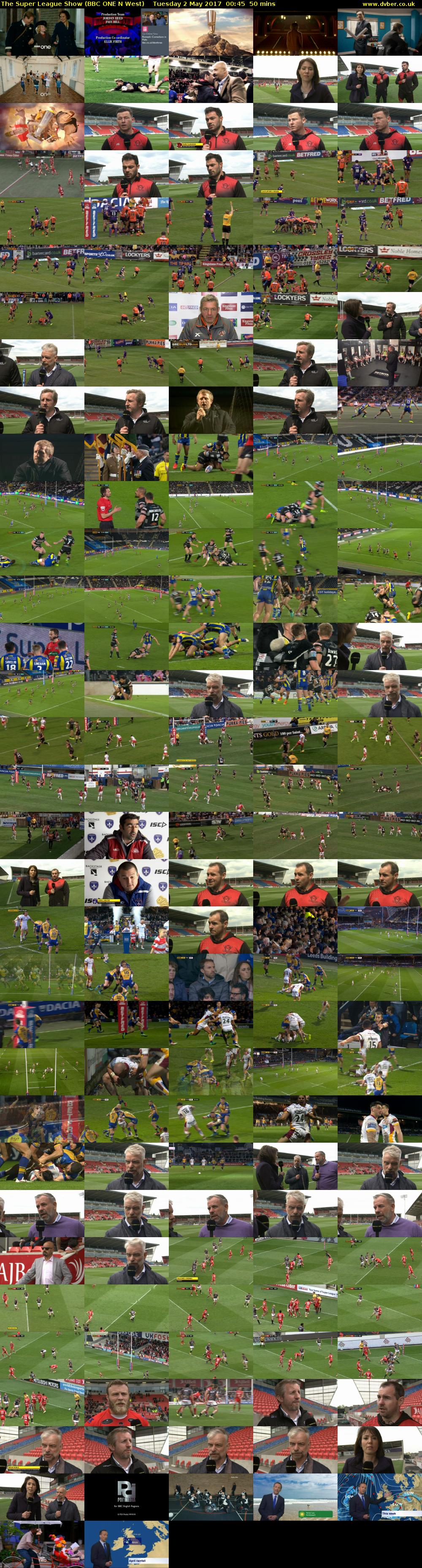 The Super League Show (BBC ONE N West) Tuesday 2 May 2017 00:45 - 01:35