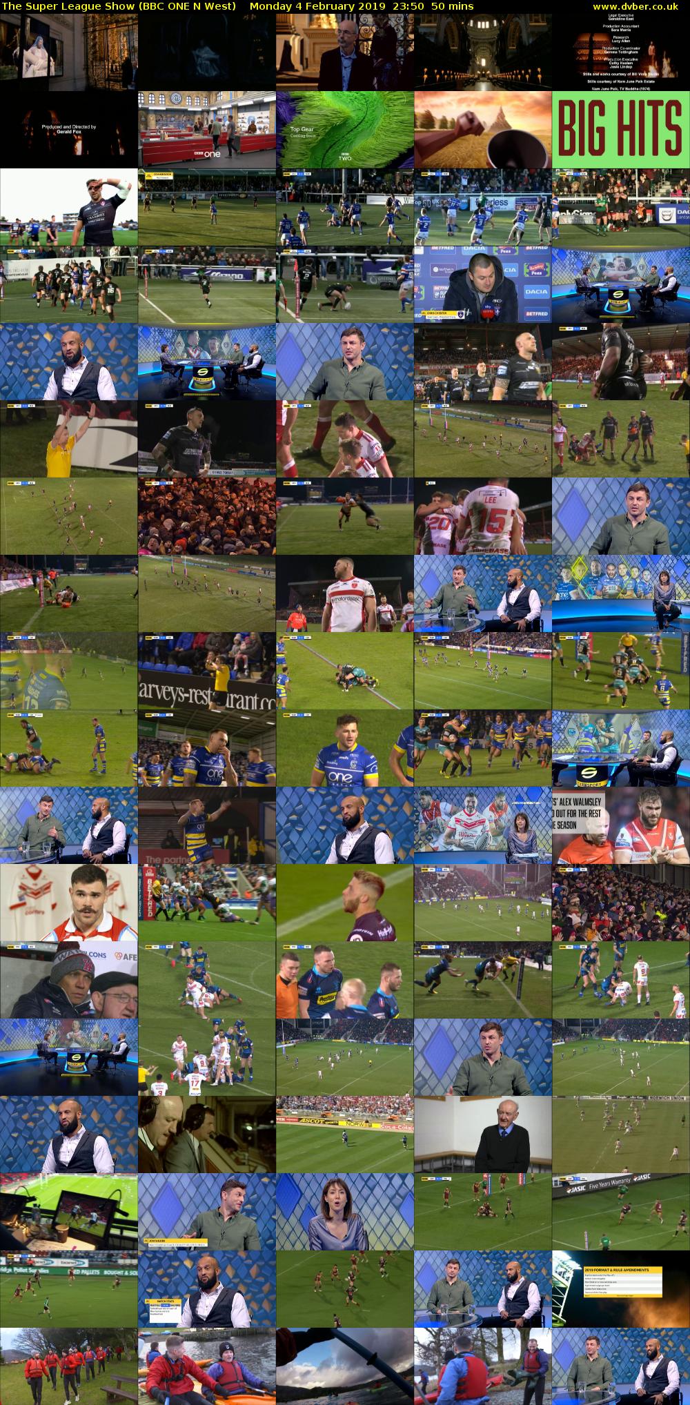 The Super League Show (BBC ONE N West) Monday 4 February 2019 23:50 - 00:40