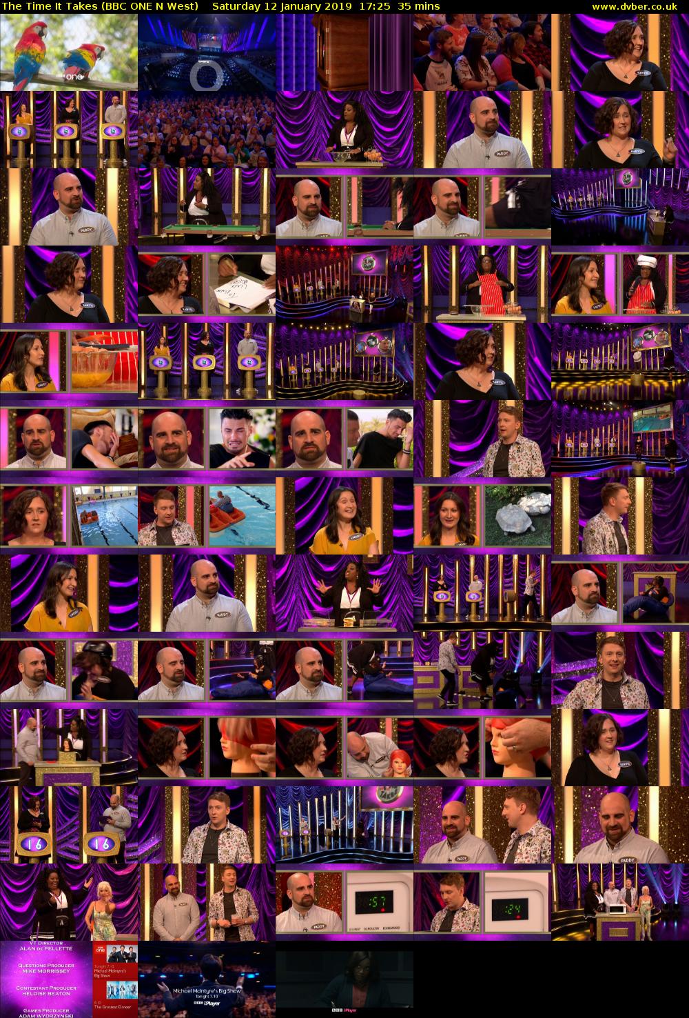 The Time It Takes (BBC ONE N West) Saturday 12 January 2019 17:25 - 18:00