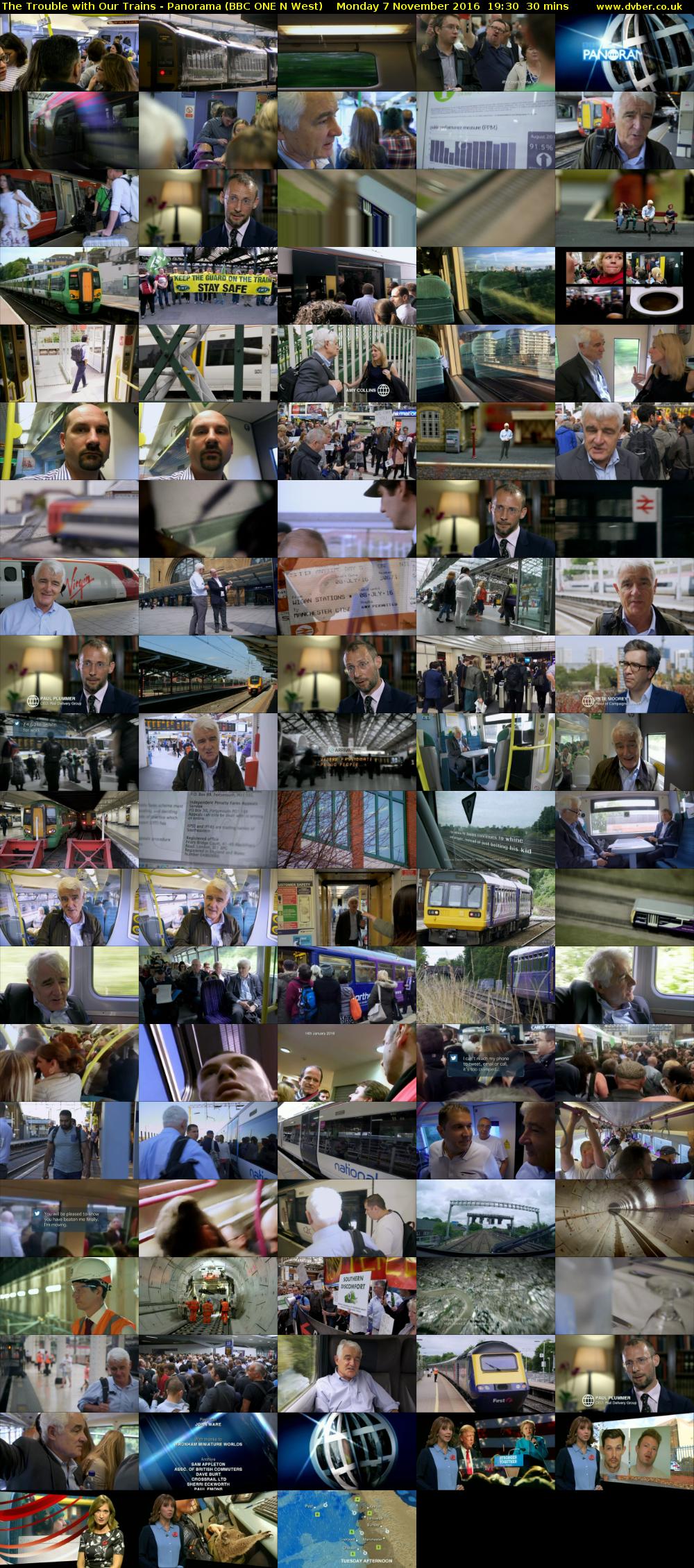 The Trouble with Our Trains - Panorama (BBC ONE N West) Monday 7 November 2016 19:30 - 20:00