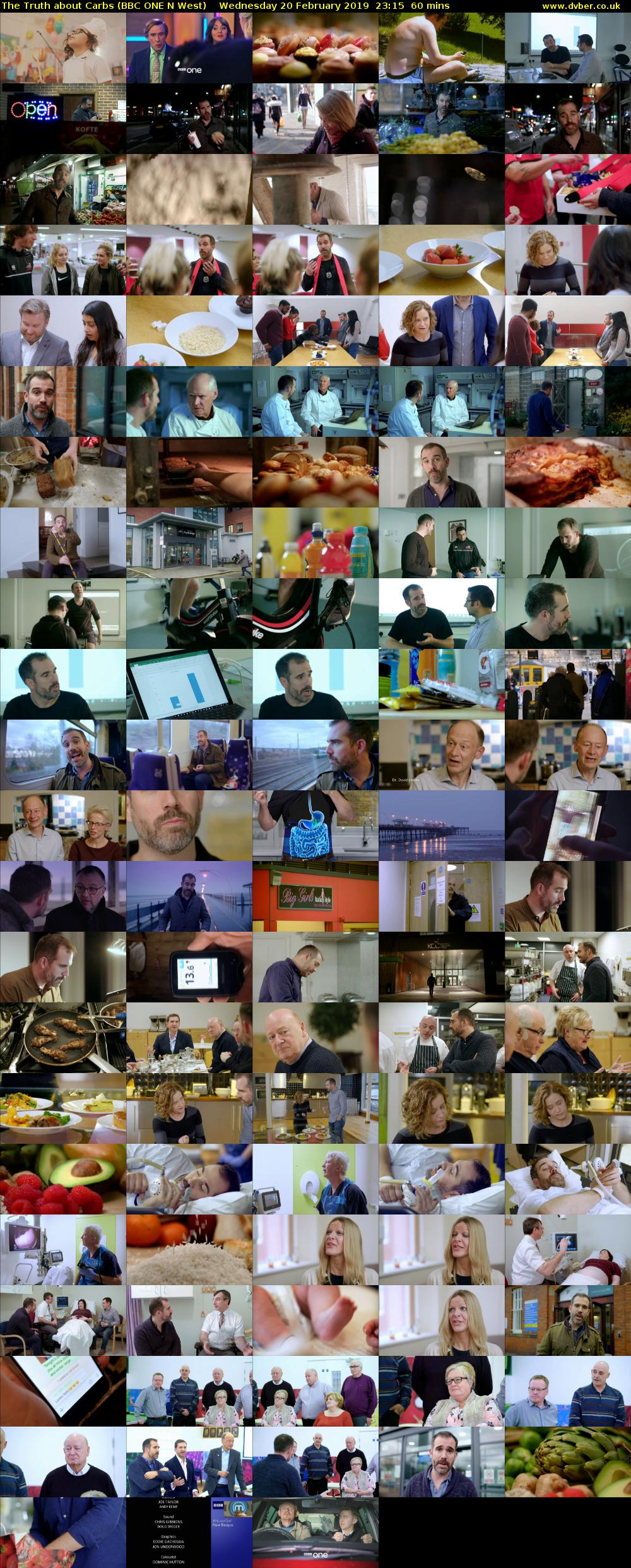The Truth About Carbs (BBC ONE N West) Wednesday 20 February 2019 23:15 - 00:15