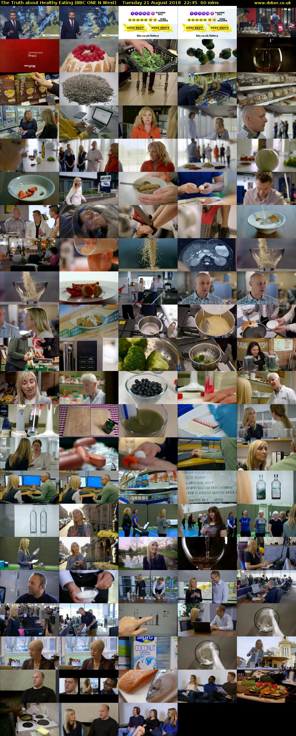 The Truth about Healthy Eating (BBC ONE N West) Tuesday 21 August 2018 22:45 - 23:45