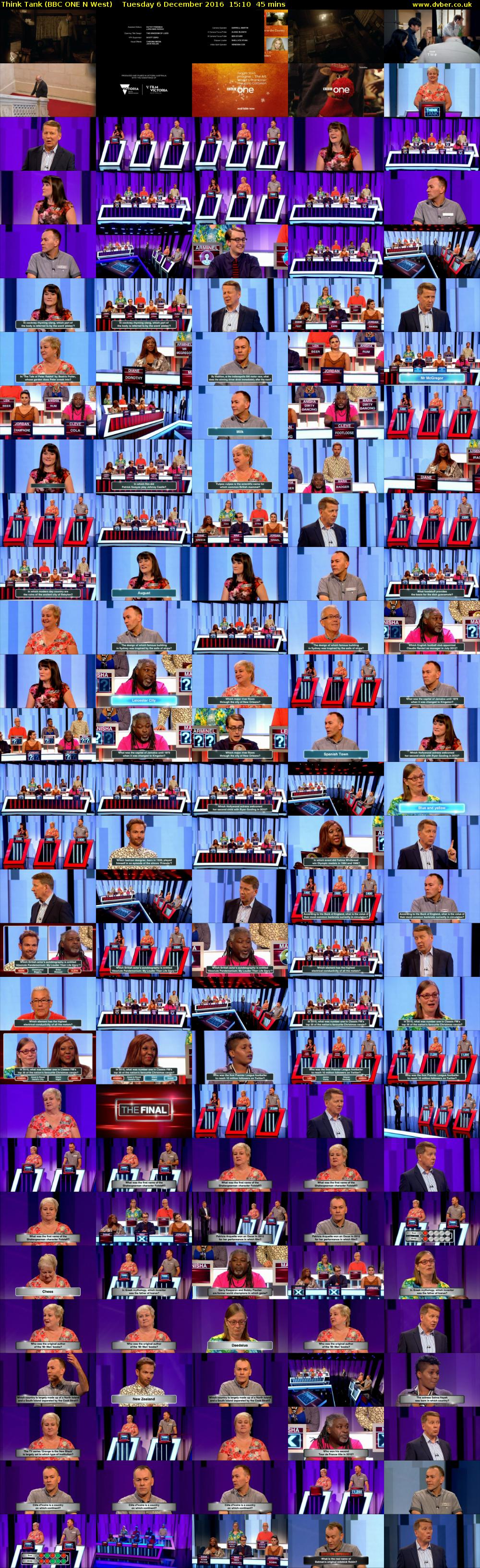 Think Tank (BBC ONE N West) Tuesday 6 December 2016 15:10 - 15:55