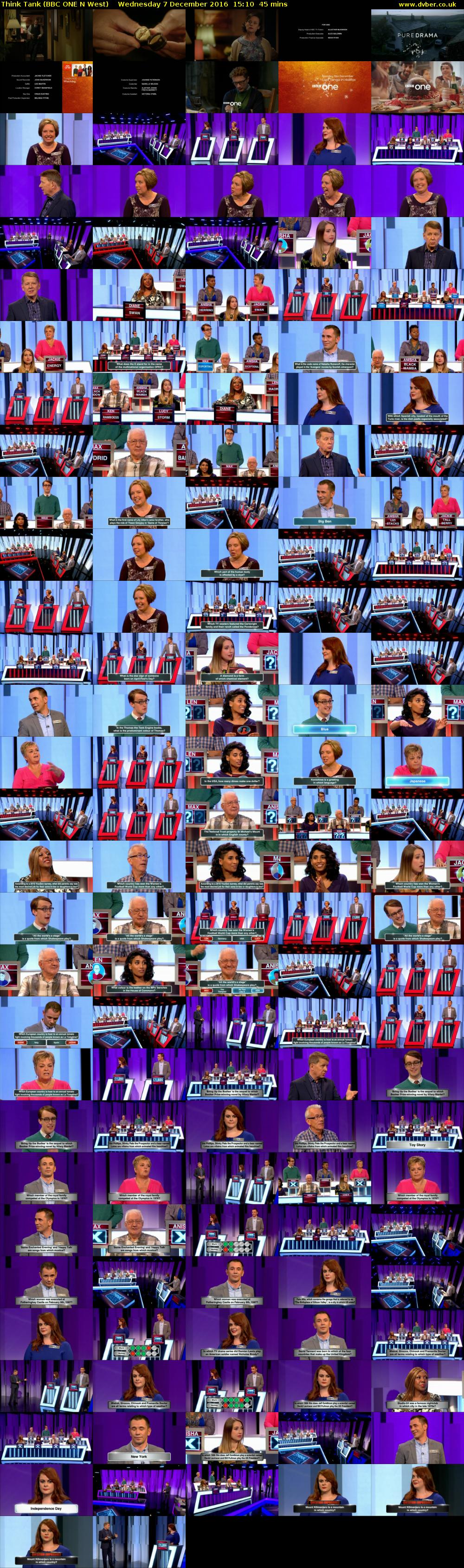 Think Tank (BBC ONE N West) Wednesday 7 December 2016 15:10 - 15:55
