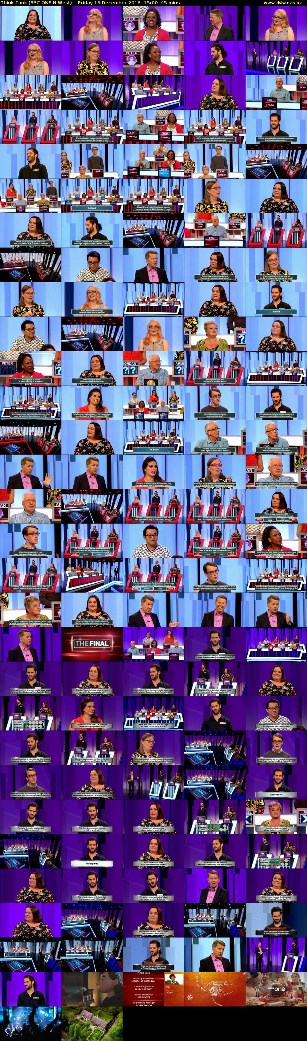 Think Tank (BBC ONE N West) Friday 16 December 2016 15:00 - 15:45