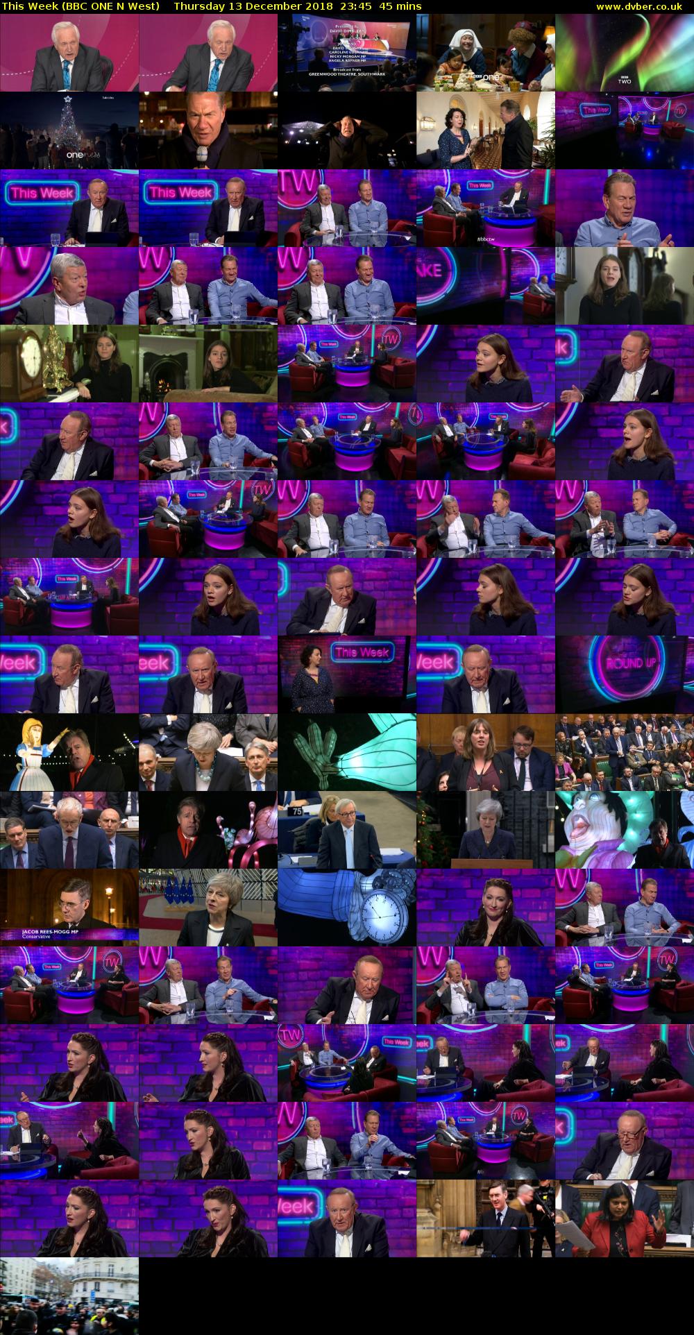 This Week (BBC ONE N West) Thursday 13 December 2018 23:45 - 00:30