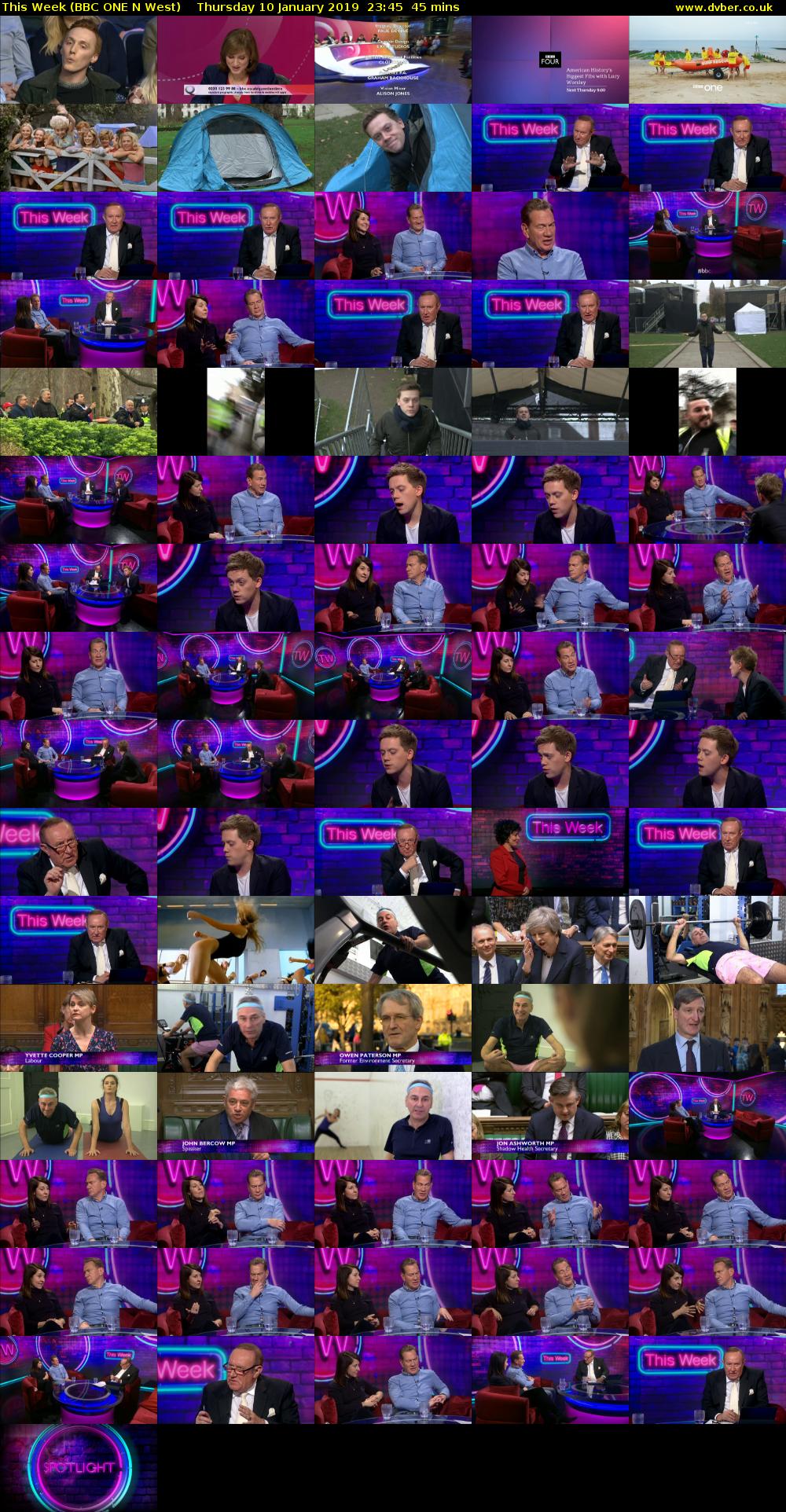 This Week (BBC ONE N West) Thursday 10 January 2019 23:45 - 00:30