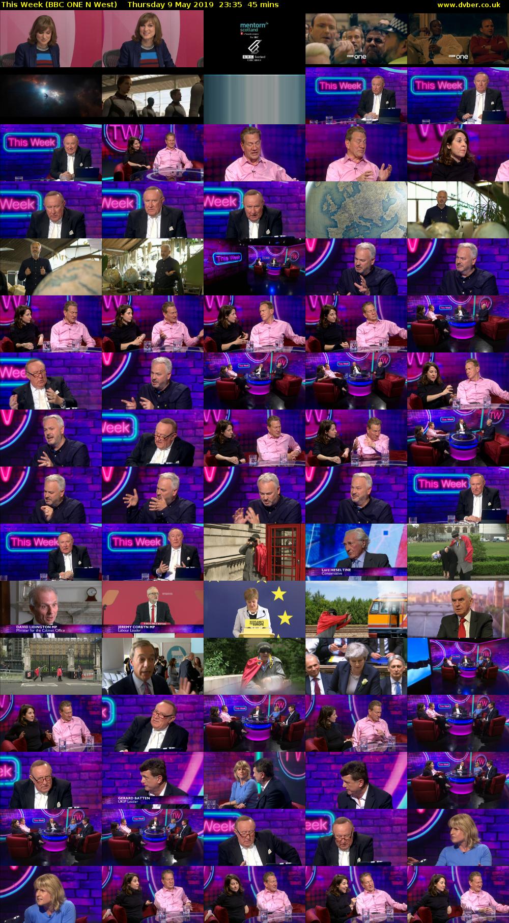 This Week (BBC ONE N West) Thursday 9 May 2019 23:35 - 00:20