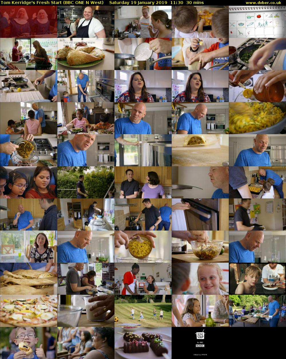 Tom Kerridge's Fresh Start (BBC ONE N West) Saturday 19 January 2019 11:30 - 12:00
