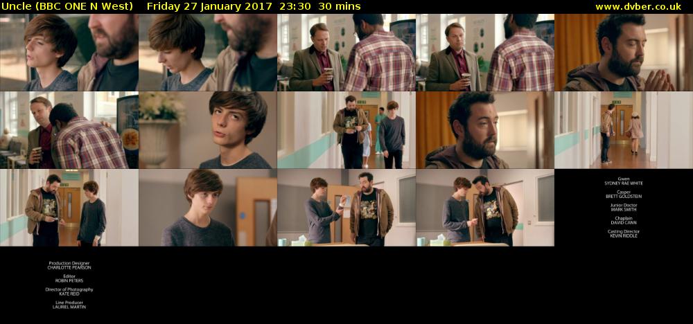 Uncle (BBC ONE N West) Friday 27 January 2017 23:30 - 00:00