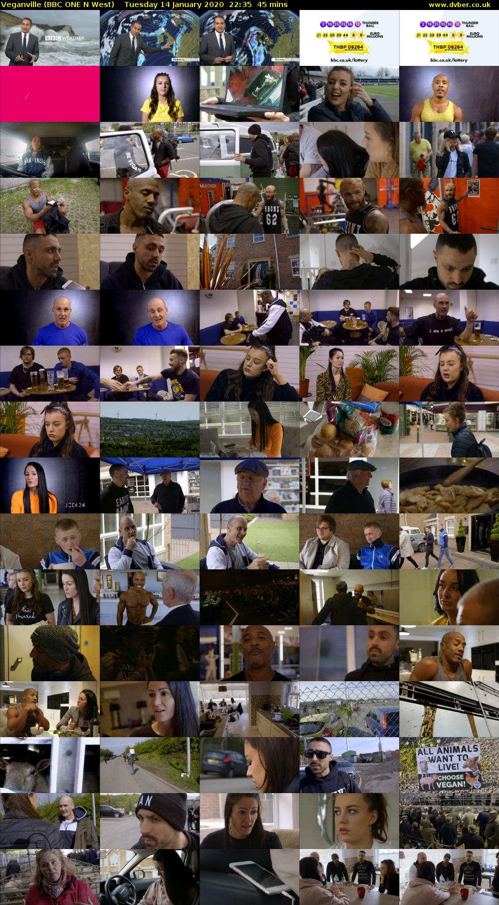 Veganville (BBC ONE N West) Tuesday 14 January 2020 22:35 - 23:20