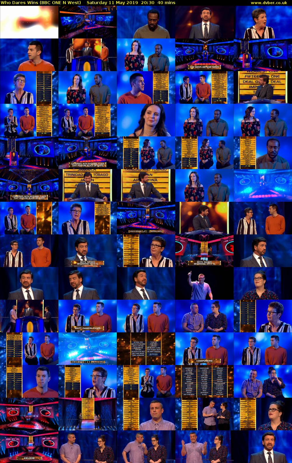 Who Dares Wins (BBC ONE N West) Saturday 11 May 2019 20:30 - 21:10