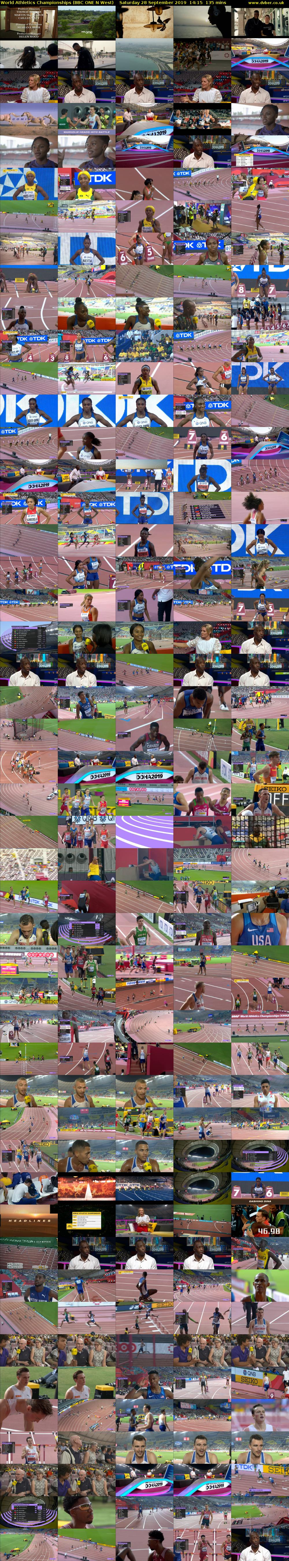 World Athletics Championships (BBC ONE N West) Saturday 28 September 2019 14:15 - 16:30