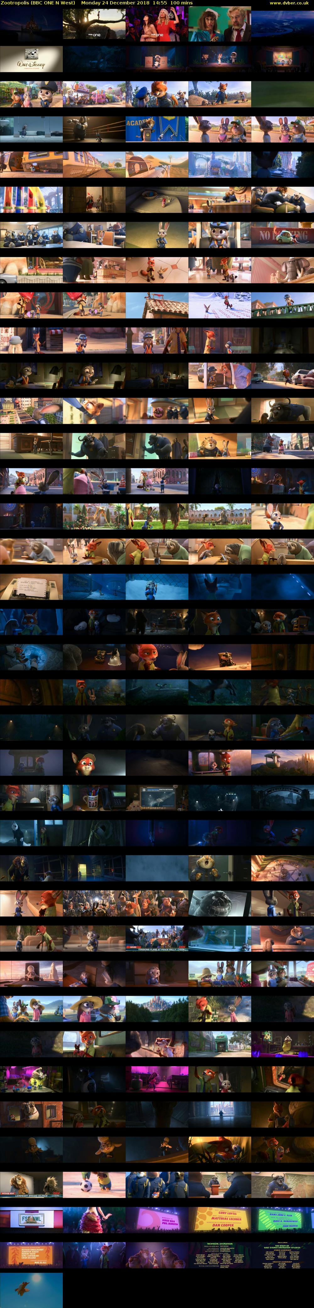 Zootropolis (BBC ONE N West) Monday 24 December 2018 14:55 - 16:35