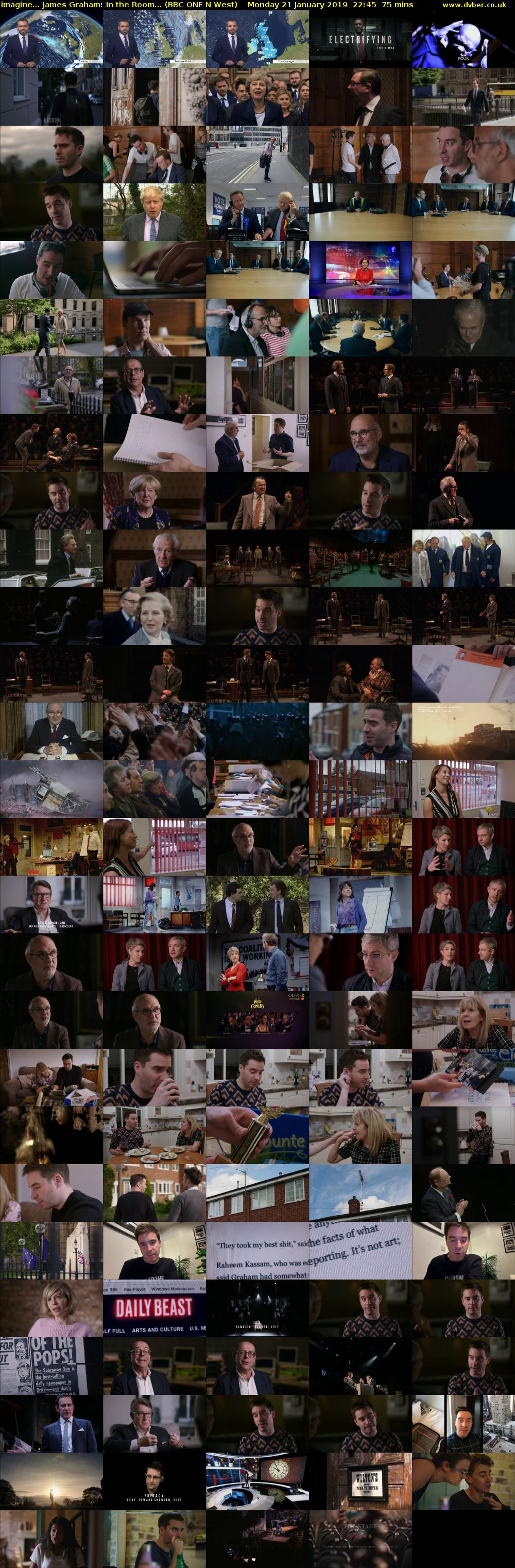 imagine... James Graham: In the Room... (BBC ONE N West) Monday 21 January 2019 22:45 - 00:00