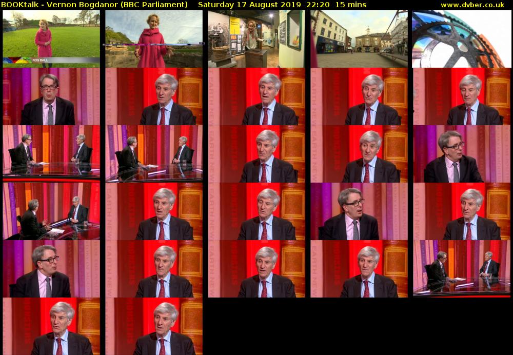 BOOKtalk - Vernon Bogdanor (BBC Parliament) Saturday 17 August 2019 22:20 - 22:35