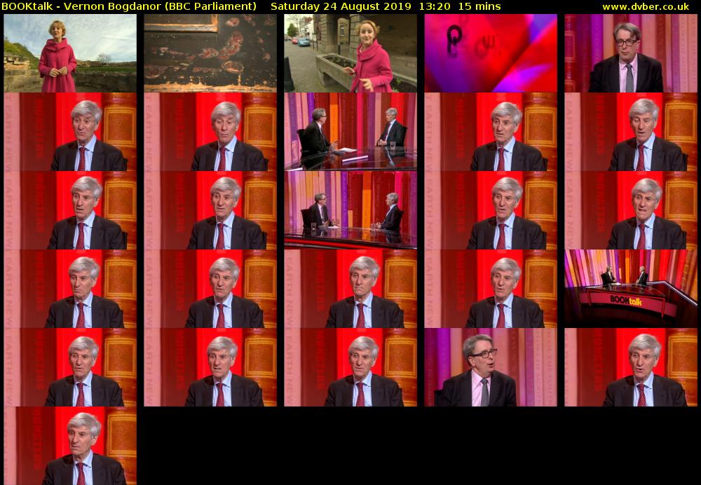 BOOKtalk - Vernon Bogdanor (BBC Parliament) Saturday 24 August 2019 13:20 - 13:35