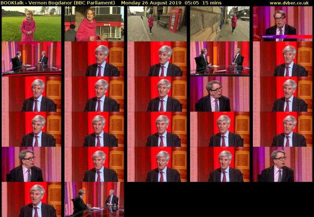 BOOKtalk - Vernon Bogdanor (BBC Parliament) Monday 26 August 2019 05:05 - 05:20