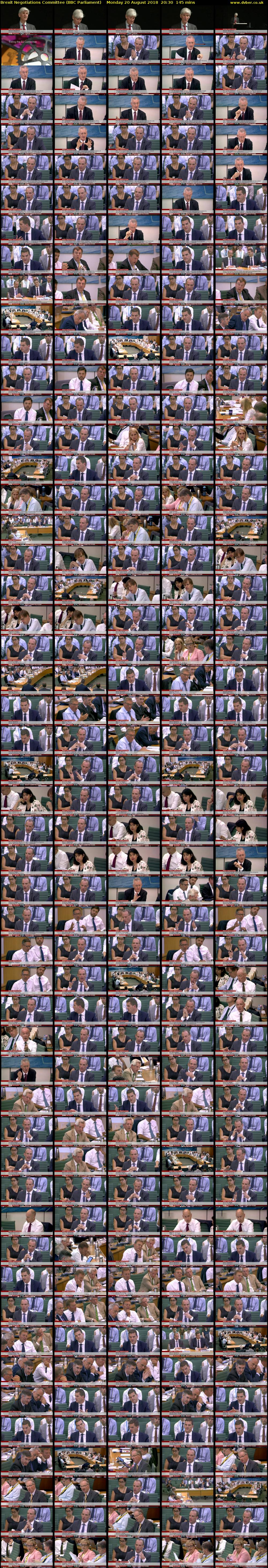 Brexit Negotiations Committee (BBC Parliament) Monday 20 August 2018 20:30 - 22:55