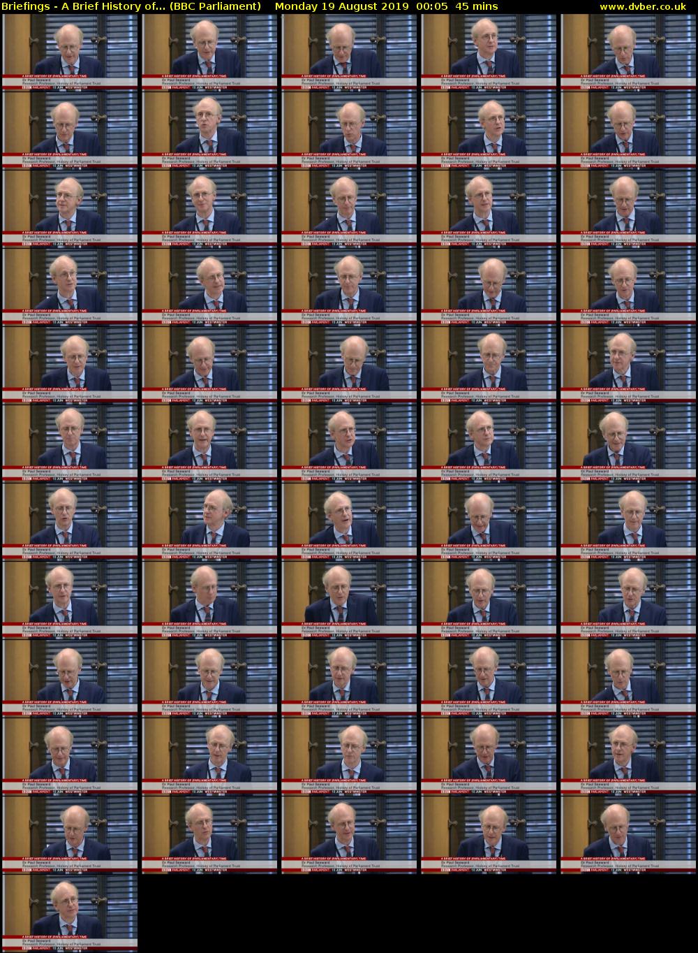 Briefings - A Brief History of... (BBC Parliament) Monday 19 August 2019 00:05 - 00:50