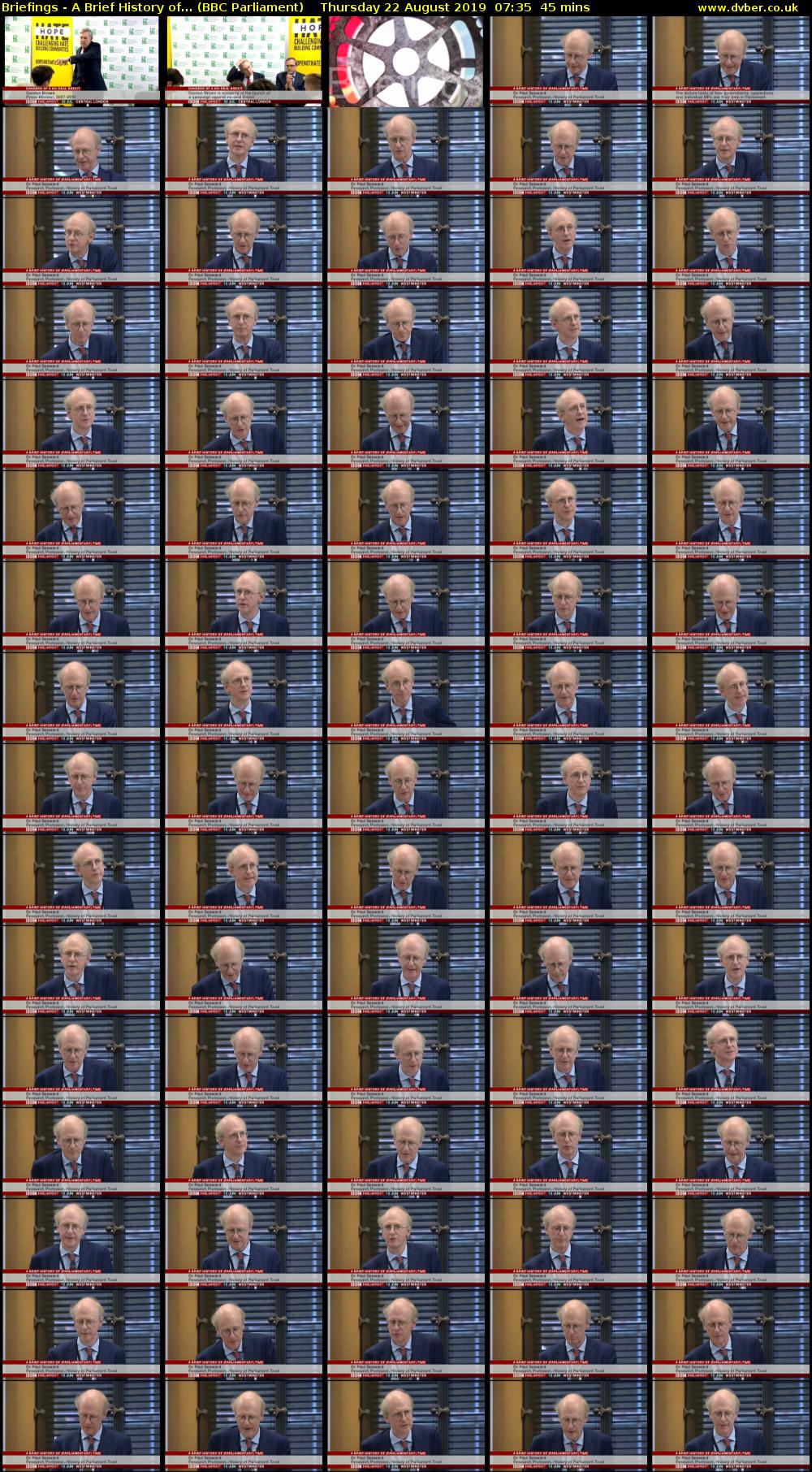 Briefings - A Brief History of... (BBC Parliament) Thursday 22 August 2019 07:35 - 08:20