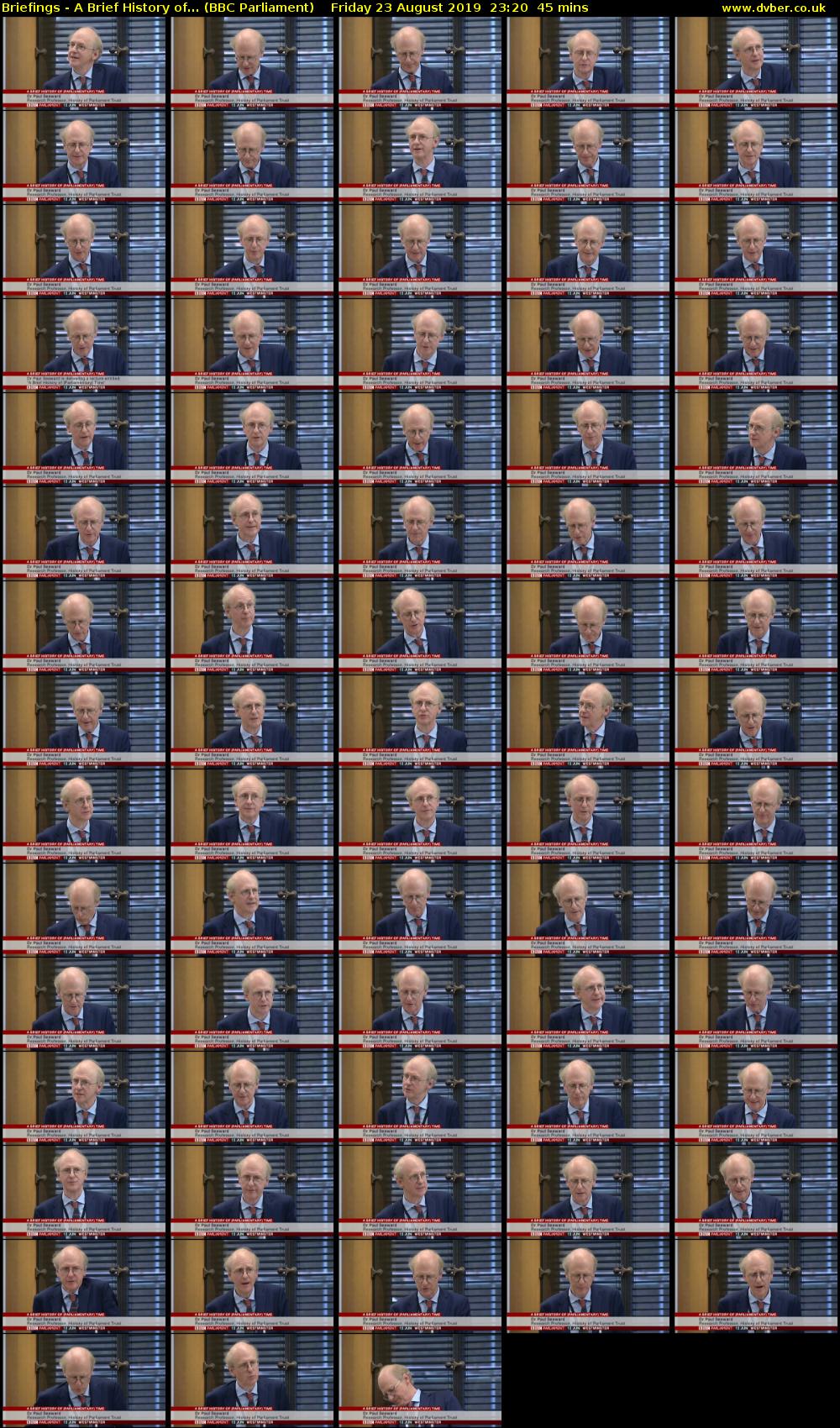Briefings - A Brief History of... (BBC Parliament) Friday 23 August 2019 23:20 - 00:05