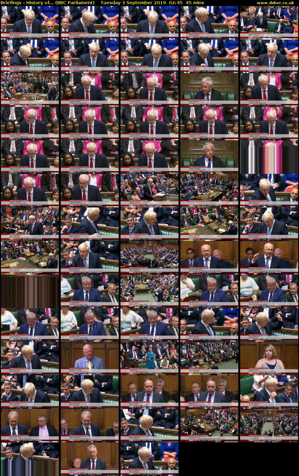 Briefings - History of... (BBC Parliament) Tuesday 3 September 2019 02:45 - 03:30